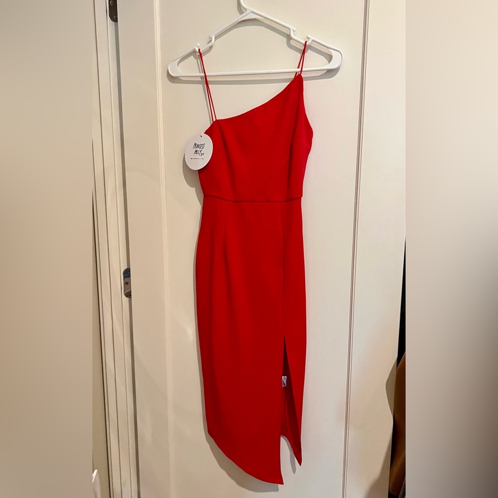 Princess Polly Aero Midi Dress Red (US size 2)